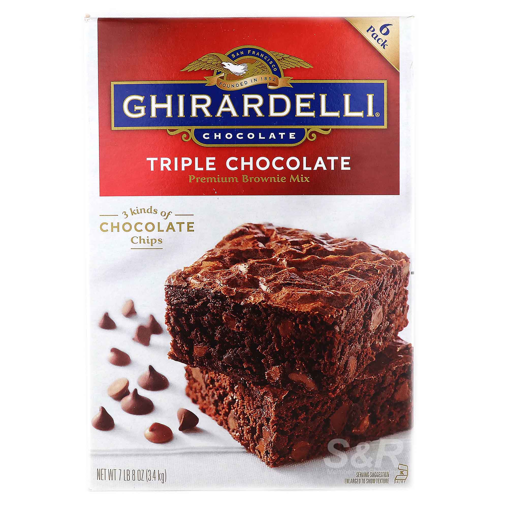 Ghirardelli Triple Chocolate Premium Brownie Mix 3.4kg Ghirardelli Triple Chocolate Premium Brownie Mix 3.4kg